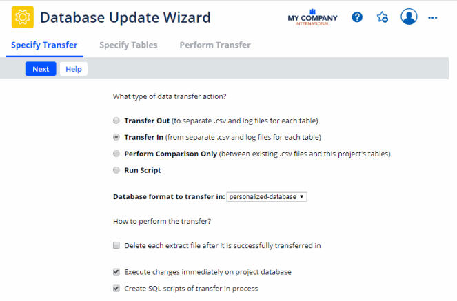 Performing The Transfer Merge Data Dictionary Tables