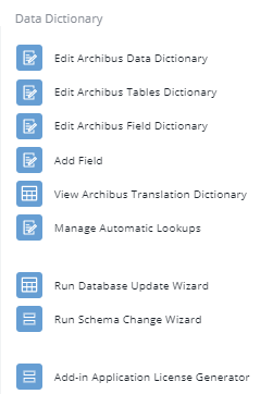 Archibus Data Dictionary: Overview