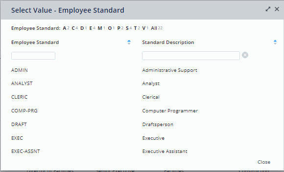 screen shot of a Select vlaue list for the Landlord Name field