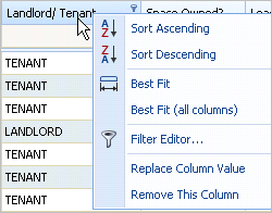 image of the grid with the right-click menu