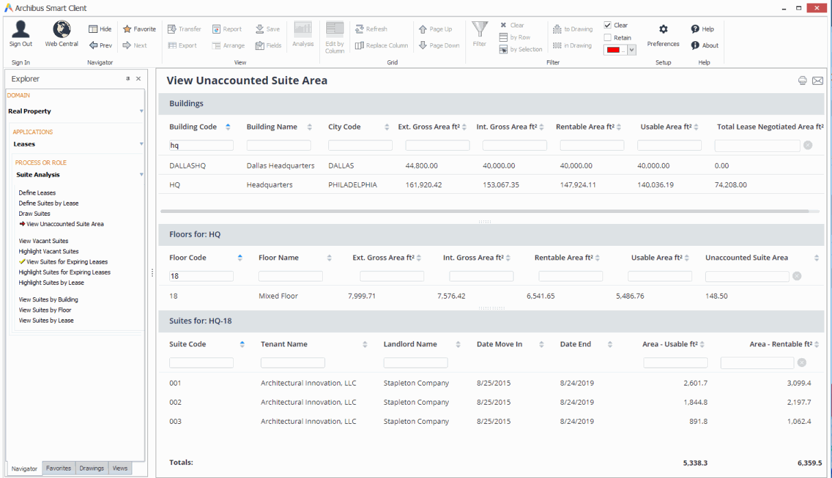 screen shot of the view shown after a Process Navigator task is selected