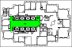 drawing showing the service area highlighted