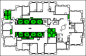 drawing showing the vertical penetration area highlighted